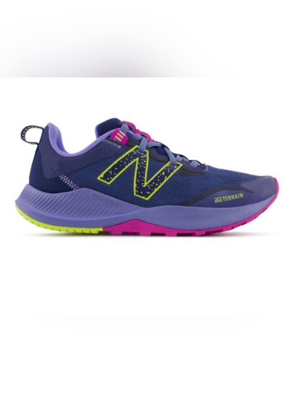 New Balance Nitrel v4 Women's Navy, Purple & Pink Trail Running Shoes size 7.5